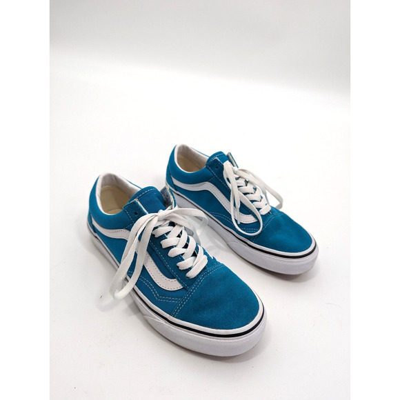 Vans Shoes - Vans women SZ 6.5 Teal Blue Comfycush Old School Sneakers Low Top Skate Casual
